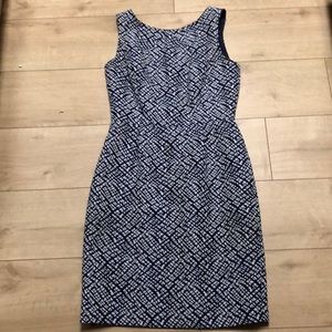 Tahiri Blue and White print dress
